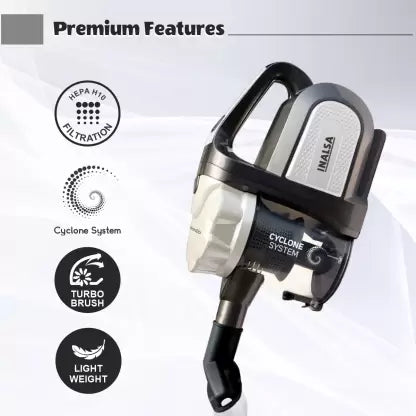 Inalsa Kardia Cordless Vacuum Cleaner with Reusable Dust Bag (White, Grey) Inalsa Kardia Cordless Vacuum Cleaner with Reusable Dust Bag (White, Grey)